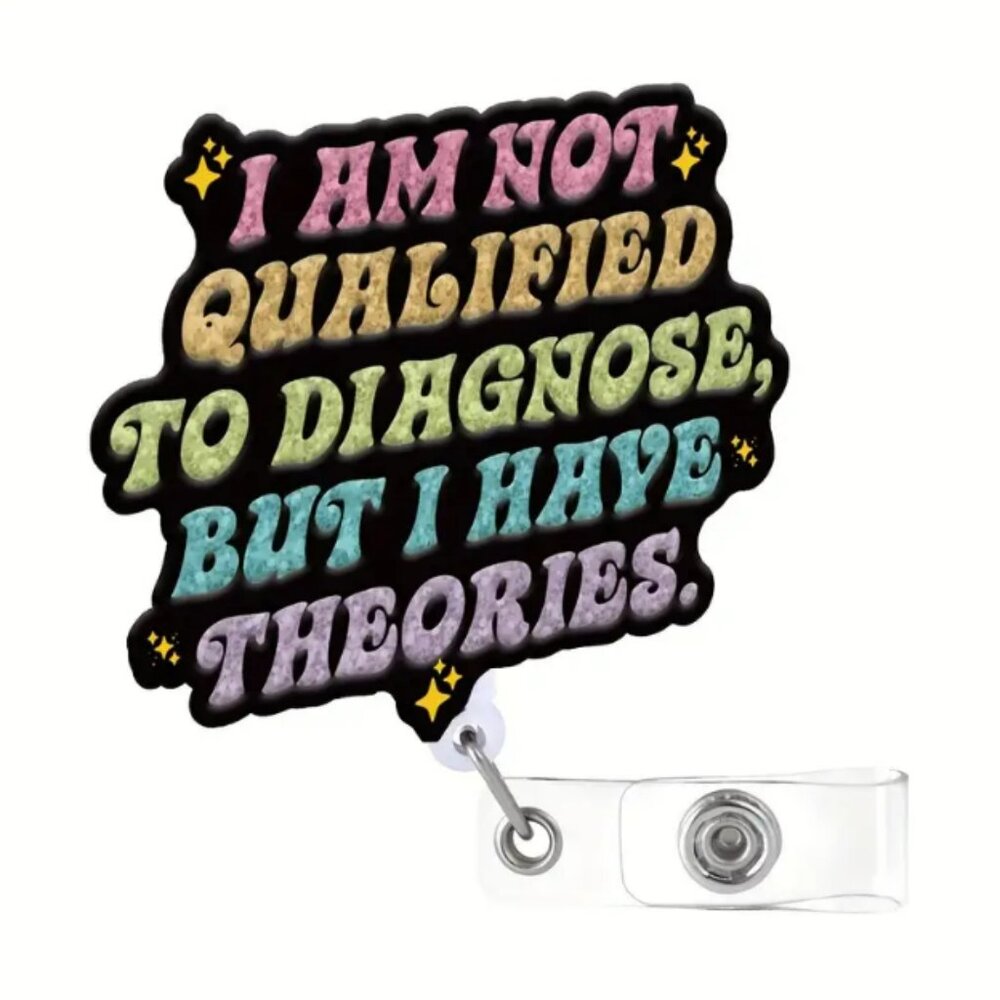 NEW Funny Badge Reel Not Qualified